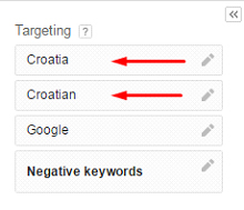Postavke za targetiranje Hrvatskog tržišta u Google Keyword Planner