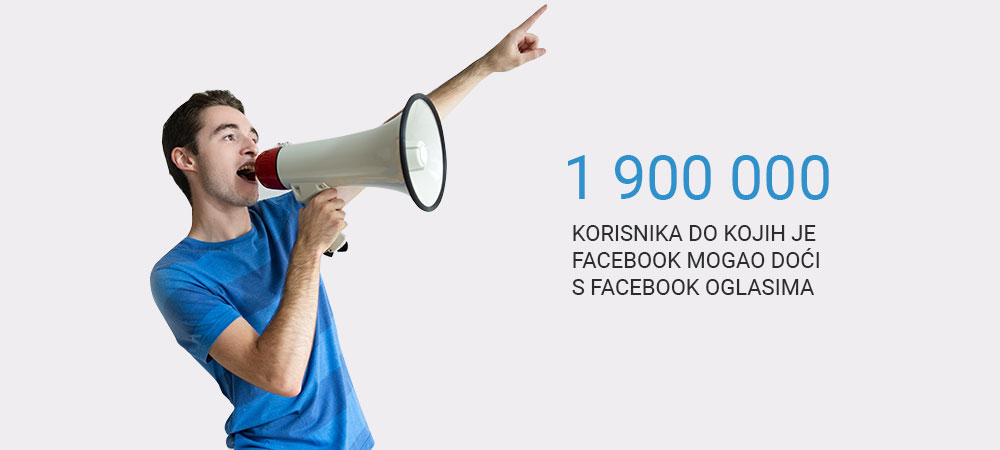 Facebook statistika za Hrvatsku - doseg korisnika s Facebook oglasima
