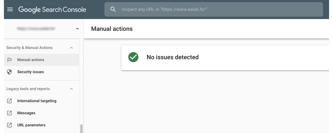Provjera ručne kazne na Google Search Consoli 
