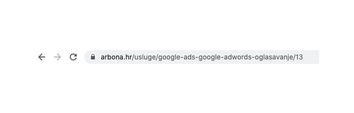 URL stranice u adresnoj traci preglednika