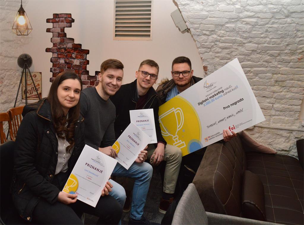Pobjednici arboninog natjecanja "Digitalni marketing nauči, 5.000 kuna odnesi kući"