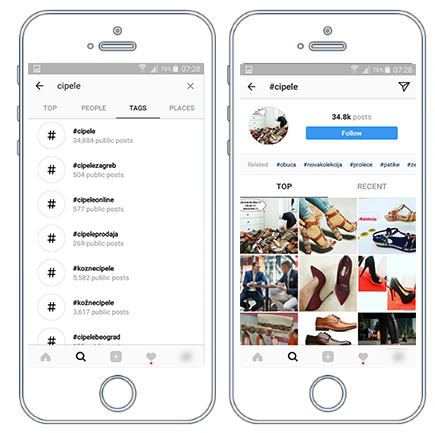Kako tražiti hashtagove