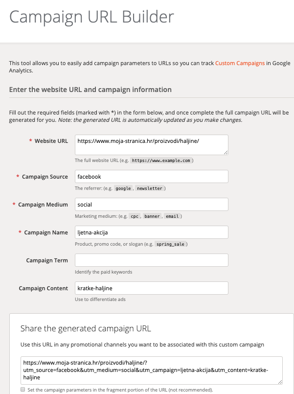 Campaign URL Buidler