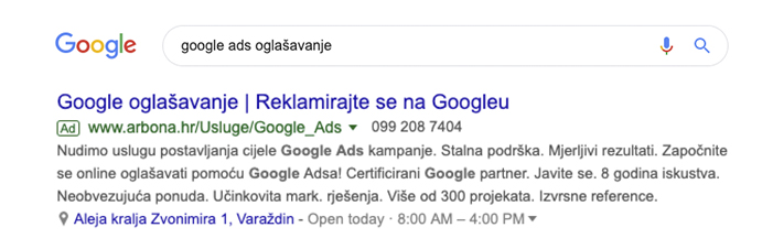Google Ads oglasi 